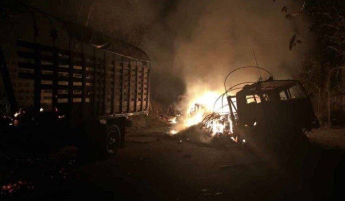 Colfecar rechaza quema de camiones en Antioquia